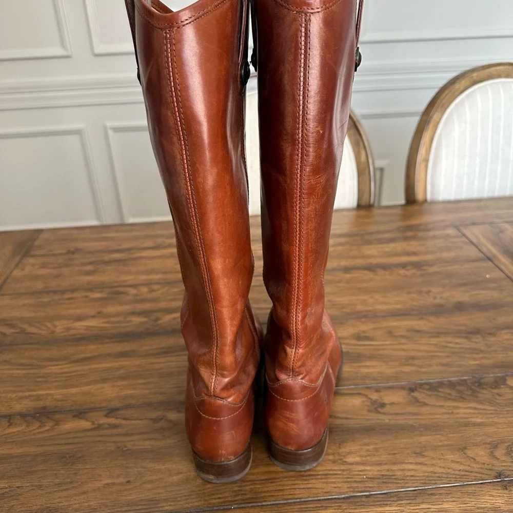 Frye Chestnut Brown Leather Over-the-Knee Riding Boots
